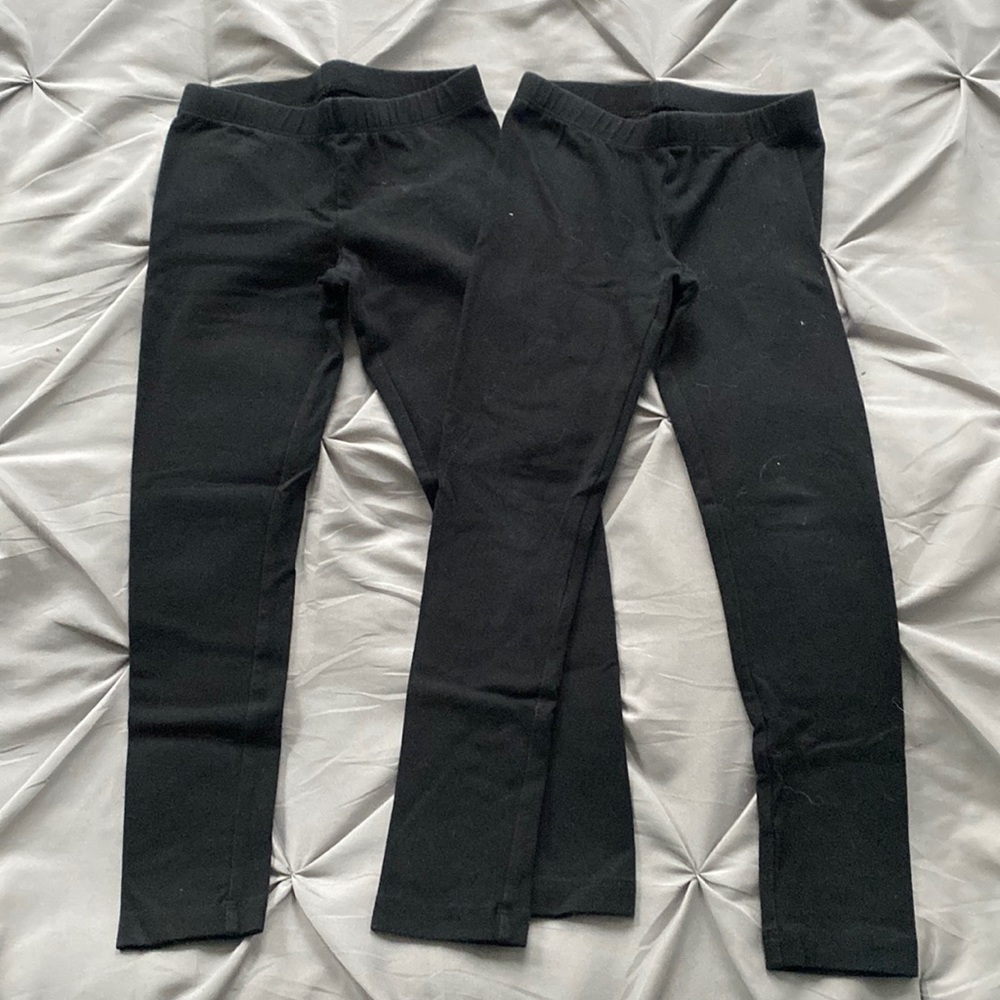 Girls size 5-6 Cat & Jack black leggings bundle of 2